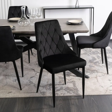 Стул бархатный MEBEL ELITE CORK Velvet Черный фотография