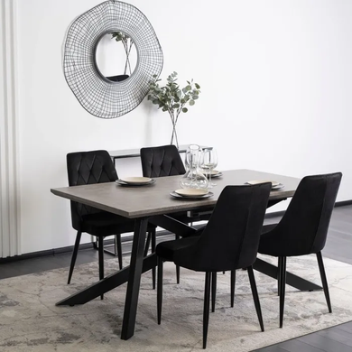 Стул бархатный MEBEL ELITE CORK Velvet Черный фотография