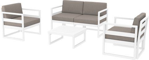 Комплект меблів для тераси Siesta Onto Mykonos Lounge Set White Білий