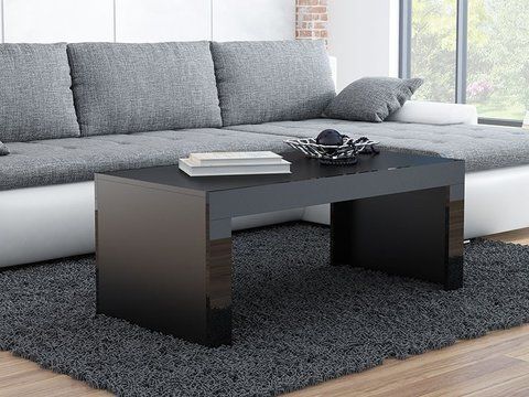 Журнальный столик TESS 120x60 Cama Черный Мат / Черный Глянец фотография