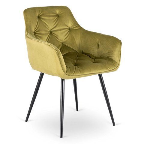 Стілець MEBEL ELITE MODESTO Velvet Оливка фотографія