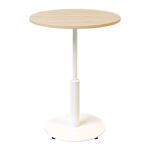Стол Ibiza R light Lovko 60x60 Белый металл/дуб фотография