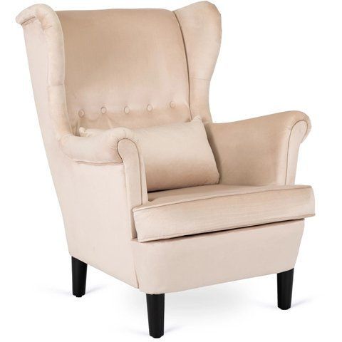Кресло мягкое бархатное MEBEL ELITE KLARIS 2 Velvet Беж фотография