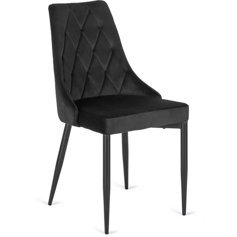 Стул бархатный MEBEL ELITE CORK Velvet Черный фотография