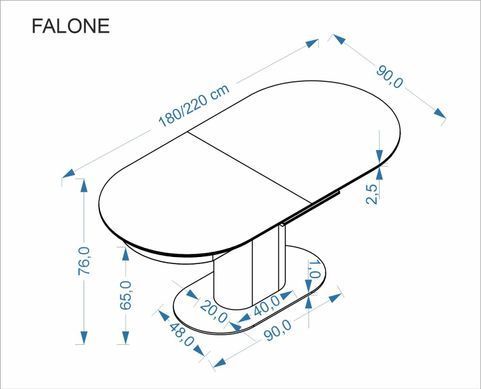 Стіл розкладний FALONE Halmar 180(220)x90 Травертин/кашемір фотографія