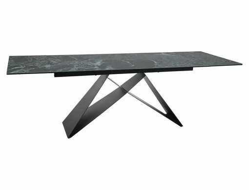 Стол Обеденный WESTIN CERAMIC Signal MORSKI VERDE ALPI 160(240)X90 Бирюзовый Мат / Черный Мат фотография