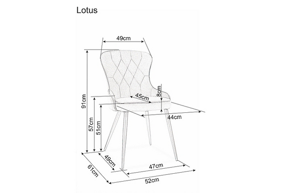 Крісло LOTUS Velvet Signal Синій фотографія