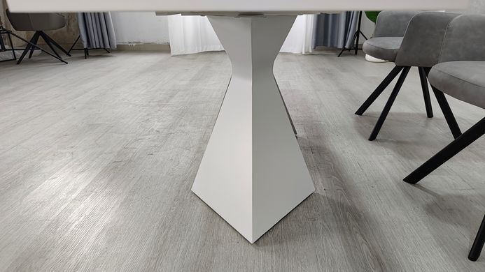 Стіл розкладний LAURA CERAMIC Intarsio 160(240)*90 білий мат/білий фотографія