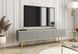 Тумба під телевізор Perfect Home Оро / Oro 3-дверна з золотими ніжками RTV175 MDF Сірий