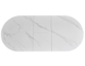Стіл Розкладний GASTON CERAMIC Signal 140(180)x80 Білий Ефект Мармуру / Чорний Мат