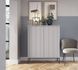 Комод высокий Perfect Home Новая/Nova 2-дверный с черными ножками K104 Серый фотография