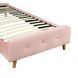 Кровать односпальная бархатная 90x200 MEBEL ELITE MIKEL Velvet Розовый