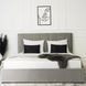 Кровать двуспальная бархатная MEBEL ELITE PANAMA Velvet 160x200 см Серый