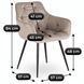 Стілець MEBEL ELITE MODESTO Velvet Беж