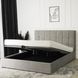 Кровать двуспальная бархатная MEBEL ELITE PANAMA Velvet 160x200 см Серый