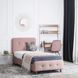 Кровать односпальная бархатная 90x200 MEBEL ELITE MIKEL Velvet Розовый