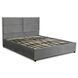 Ліжко двоспальне оксамитове MEBEL ELITE TULSA Velvet 160x200 см Сірий