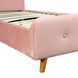 Кровать односпальная бархатная 90x200 MEBEL ELITE MIKEL Velvet Розовый
