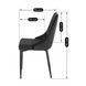 Стул бархатный MEBEL ELITE CORK Velvet Черный
