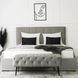 Кровать двуспальная бархатная MEBEL ELITE PANAMA Velvet 160x200 см Серый