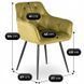 Стул MEBEL ELITE MODESTO Velvet Оливка