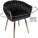 Стул поворотный бархатный MEBEL ELITE RUBI Velvet Черный