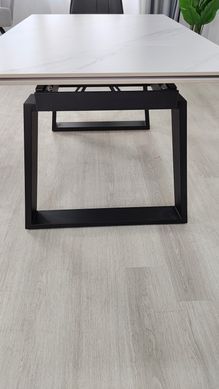 Стіл розкладний BERNARD CERAMIC Intarsio 140(200)*90 білий мат/чорний фотографія