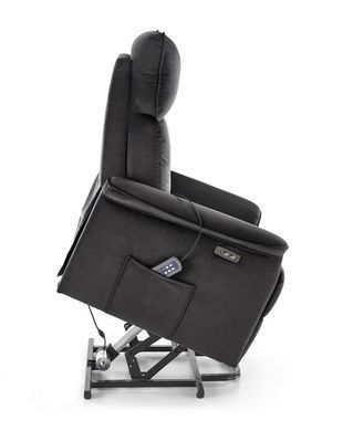 Кресло раскладное SEMIR 2 Velvet Halmar Черный фотография