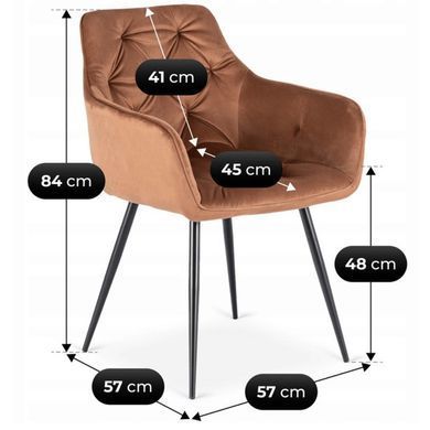 Стул MEBEL ELITE MODESTO Velvet Рыжий фотография
