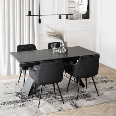 Стілець MEBEL ELITE MODESTO Velvet Чорний фотографія