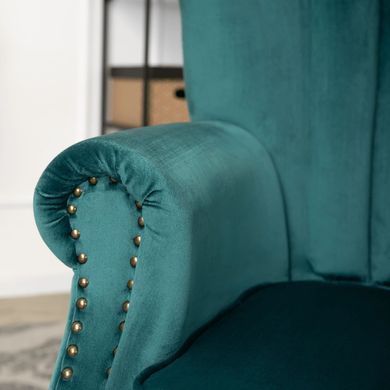 Крісло м'яке оксамитове MEBEL ELITEMALLO Velvet Зелений фотографія