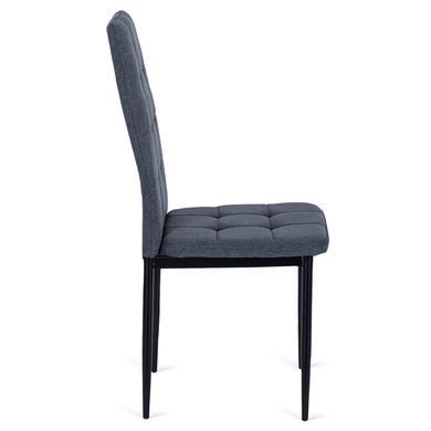 Комплект стол раскладной MEBEL ELITE CLARK 120(160)х80 см Дуб артизан/черный +4 стула TEX Темно серый фотография