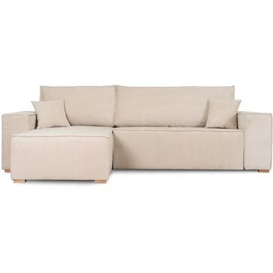 Кутовий диван універсальний MEBEL ELITE FILO 262 см тканина Бежевий фотографія