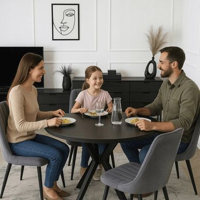 Стіл MEBEL ELITE LAUREN 80X80 Чорний фотографія