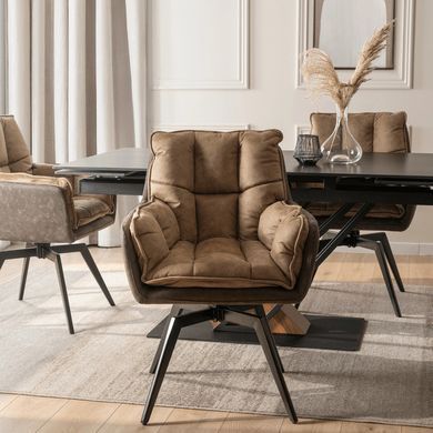 Стул поворотный MEBEL ELITE ISLA Коричневый фотография