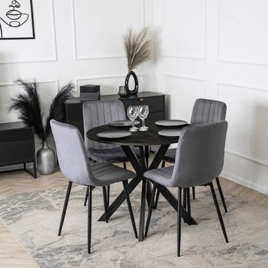 Стіл MEBEL ELITE LAUREN 80X80 Чорний фотографія