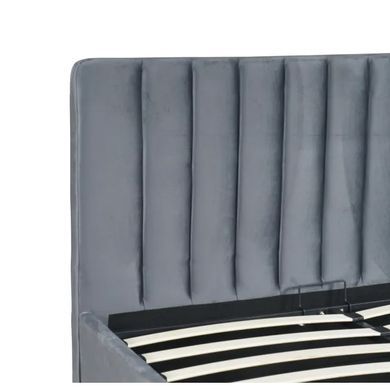 Ліжко двоспальне оксамитове 160x200 MEBEL ELITE MARI Velvet Сірий фотографія