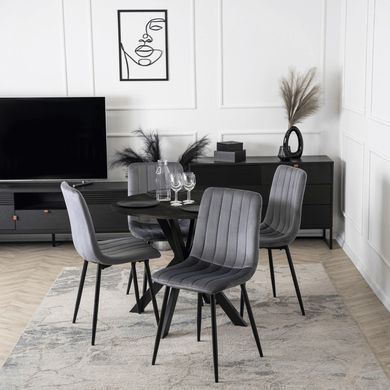 Стіл MEBEL ELITE LAUREN 80X80 Чорний фотографія