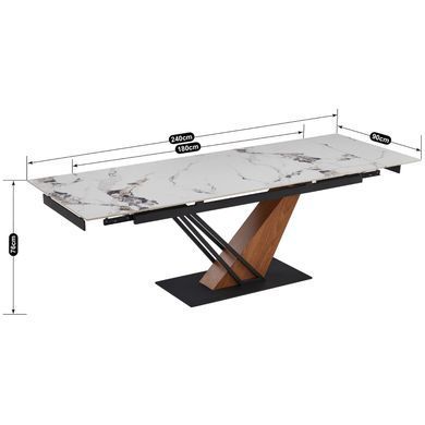 Стол раскладной MEBEL ELITE REX 180(240)х90 см Белый/ дуб фотография