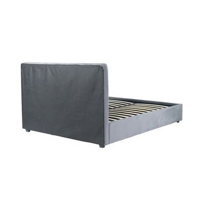 Ліжко двоспальне оксамитове 160x200 MEBEL ELITE MARI Velvet Сірий фотографія