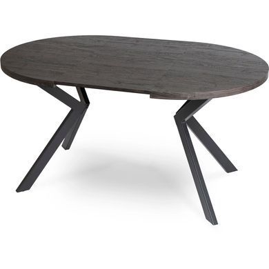 Стіл розкладний круглий MEBEL ELITE LUGO 90(190)х90 см Чорний фотографія