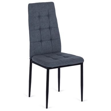 Комплект стол раскладной MEBEL ELITE CLARK 120(160)х80 см Дуб артизан/черный +4 стула TEX Темно серый фотография