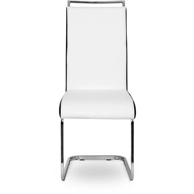 Стілець MEBEL ELITE LOCA, екошкіра Біло-чорний фотографія