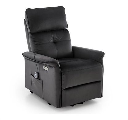 Кресло раскладное SEMIR 2 Velvet Halmar Черный фотография