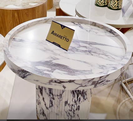 Журнальный столик AMARETTO 60x60 Halmar Белый Мрамор фотография
