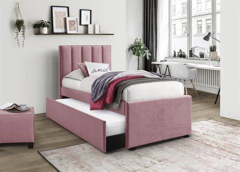 Кровать RUSSO Halmar 90X200 Розовый фотография