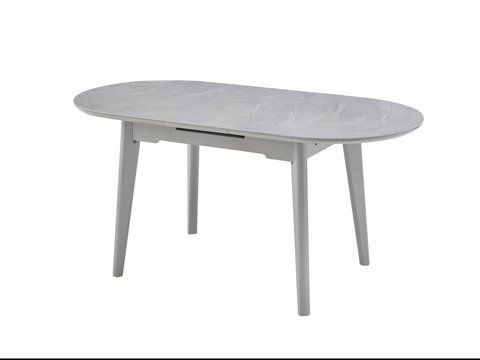 Керамический стол TM-126-1 VETRO 130(160)x80 калакатта мрамор + серый фотография