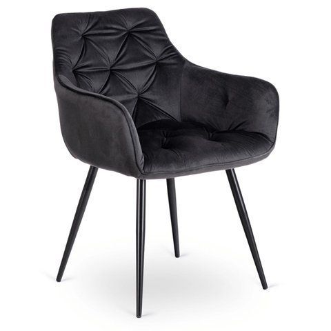 Стул MEBEL ELITE MODESTO Velvet Черный фотография
