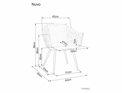 Крісло NUVO Velvet Signal Темний беж фотографія