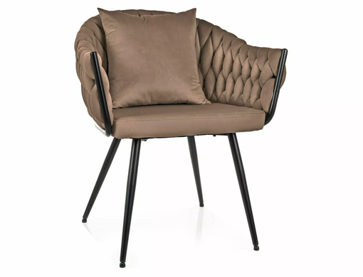 Крісло NUVO Velvet Signal Темний беж фотографія